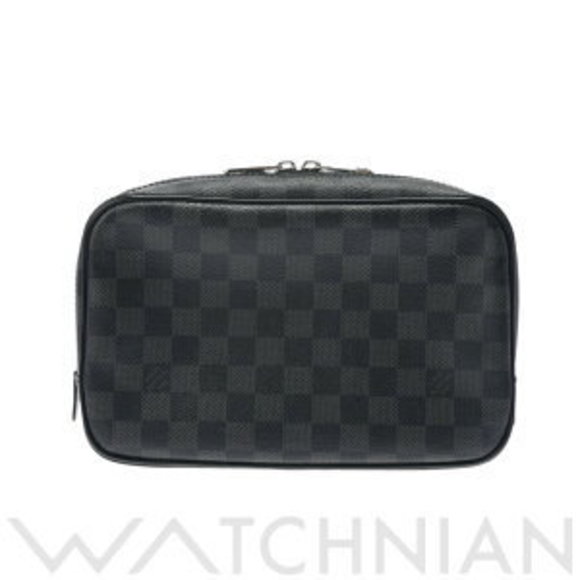 Louis Vuitton Damier Graphite Pouch Black Canvas Black Truss Toilette GM - Picture 2 of 9